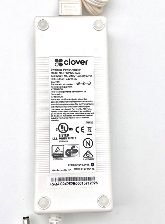 Clover Station YJ1 Adapter 24V 5A Power Supply